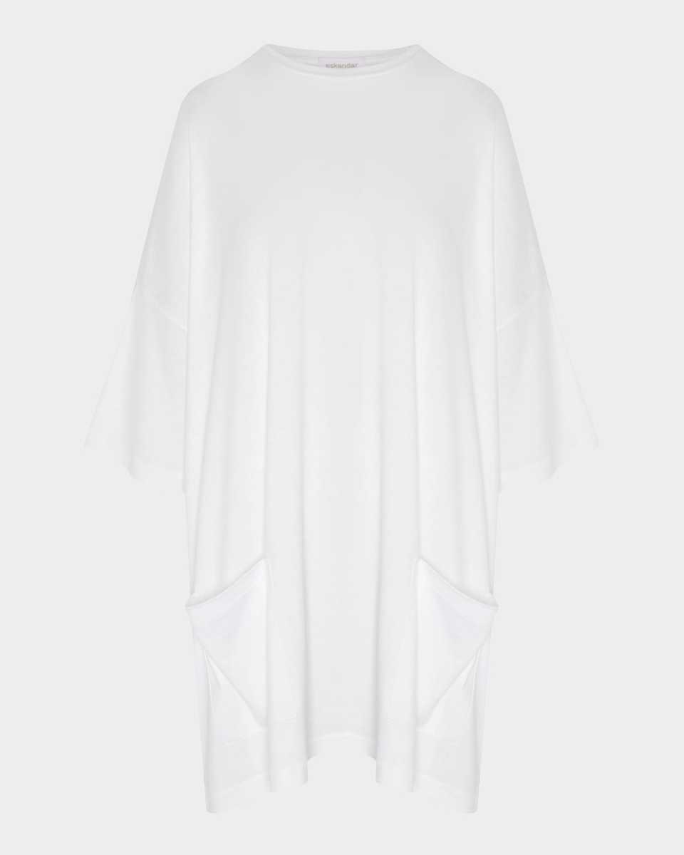 Sloped-Shoulder Round-Neck Poncho (Long Plus Length)